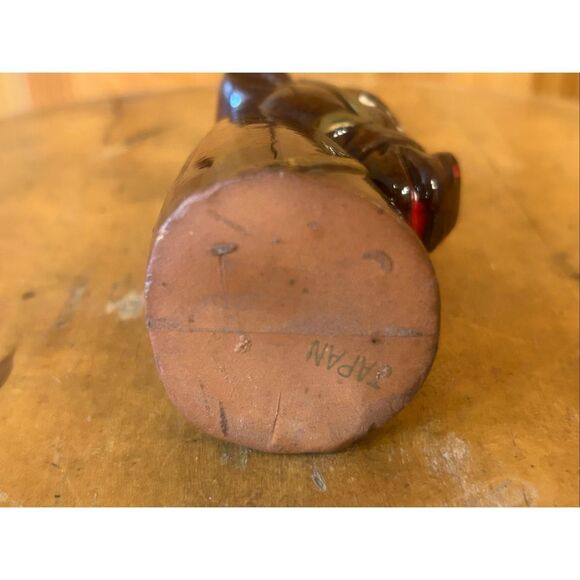 LONGSHOT HORSE BROWN TERRA COTTA SHOT GLASS 3.5” Tall Japan (5868) - Picture 6 of 6